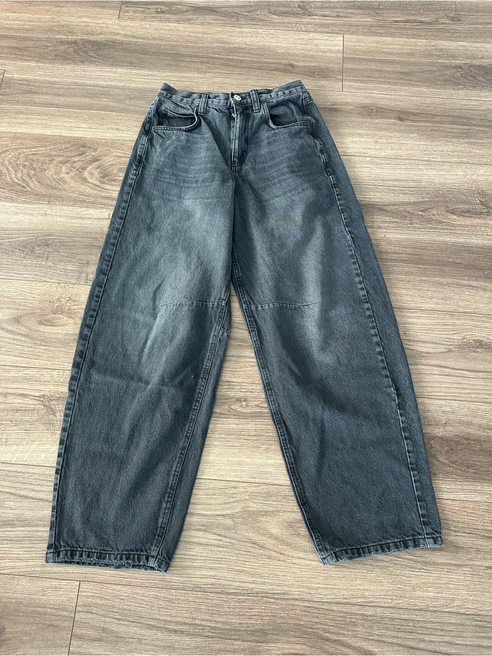 BDG Barrel Relaxed Fit Washed Black Jeans